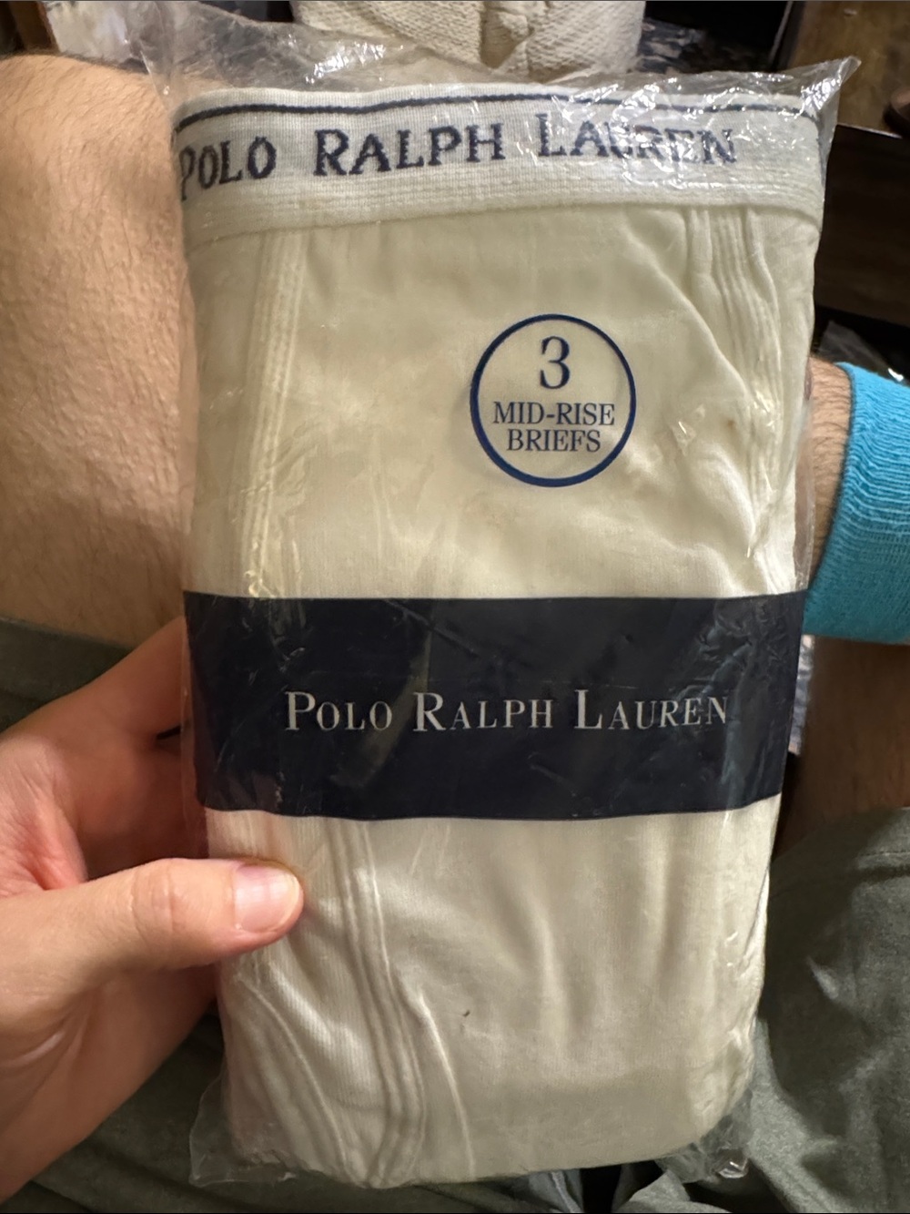 VTG NWT Polo Ralph Lauren Classic White Mid-Rise Briefs (3 Pack) Men Size 40